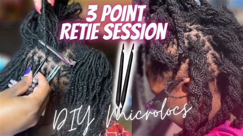 3 Pt Rotation Retie DIY Microlocs Microtwist Locs High Density