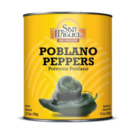 San Miguel® Whole Poblano Pepper 430 G Mi Amor Mexican Store