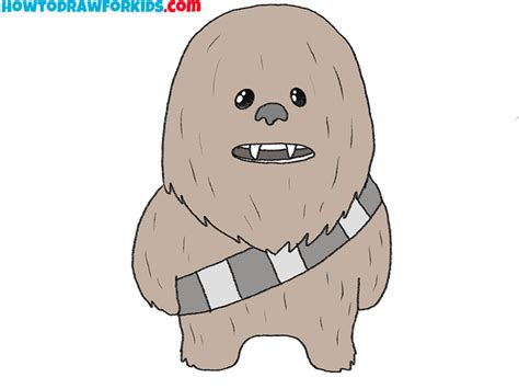 How To Draw Chewbacca Easy Drawing Tutorial For Kids