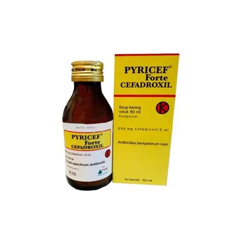 PYRICEF FORTE SIRUP 250 MG Kegunaan Efek Samping Dosis Dan Aturan