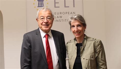 Mep Alain Lamassoure Meets Eli President Christiane Wendehorst In