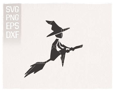 Witch on Broom SVG Halloween Witch Svg Png Dxf Eps Witch - Etsy