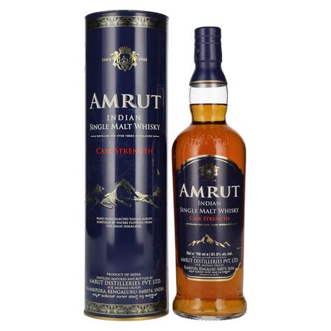 Amrut Indian Single Malt Whisky Cask Strength 618 Vol 07l In Tinbox