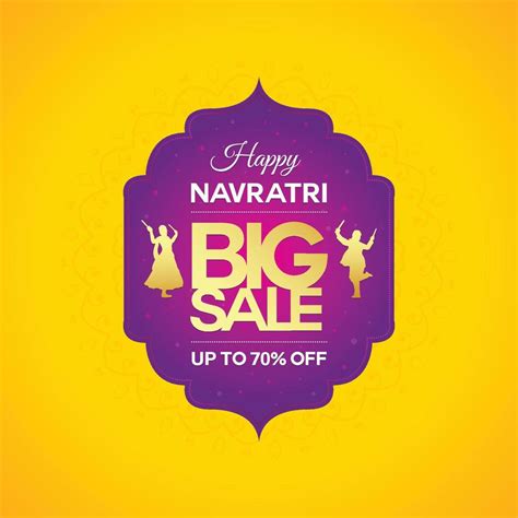 Happy Navratri Festival Big Sale Offer Template Banner Logo Design