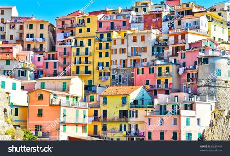 Scenic View Colorful Houses Cinque Terre Stock Photo 85185484 ...