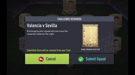 FIFA 22 SBC MARQUEE MATCHUPS VALENCIA VS SEVILLA NO LOYALTY