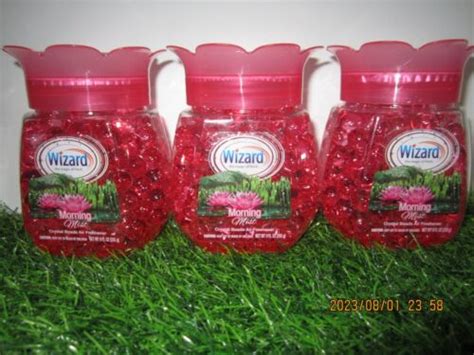 3x Jars Wizard Morning Mist Air Freshener Crystal Beads 9oz Fast