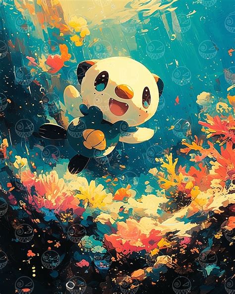 Pokemon Poster Oshawott Anime Art Gamer Home Decor Fifth Generation ...