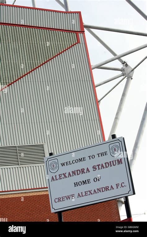 General View Of Outside The Alexandra Stadium Home Of Crewe Alexandra