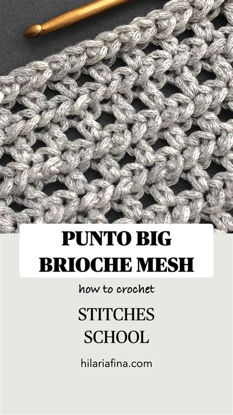 Big Brioche Mesh Learn Hilaria Fina Crochet Tutorial Crochet