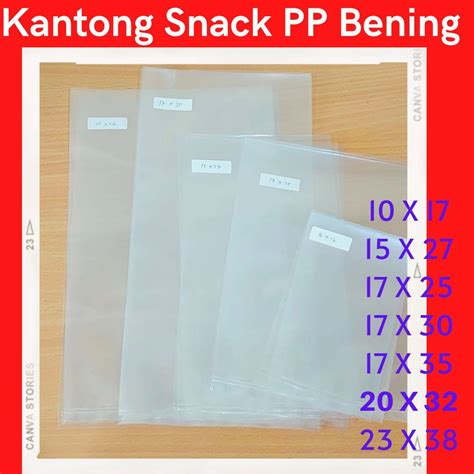 Jual Kantong Plastik PP Bening Tebal 20x32 Shopee Indonesia