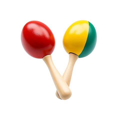 Colorful Wooden Toy Maracas Isolated On Transparent Background 46497672 Png