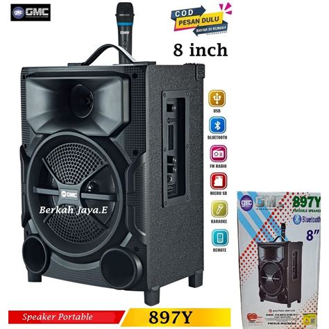 Jual Speaker Portable Bluetooth Gmc Y Speaker Meting Inch Free Mic