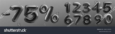 Vector 3d Metal Number Font Set Stock Vector (Royalty Free) 2282135059 ...