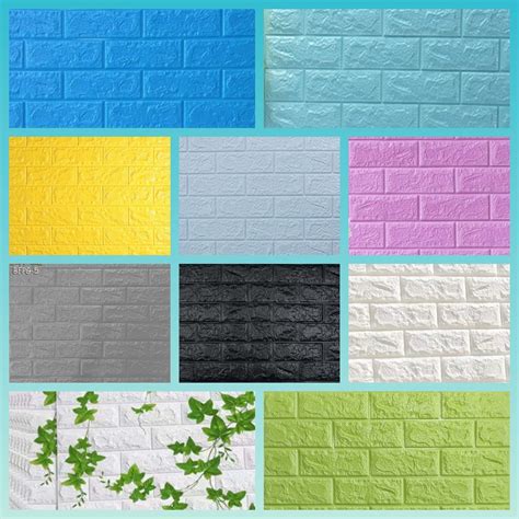 Jual Wallpaper Brick Foam D Batu Bata Wallpaper Brick Foam Motif Kayu