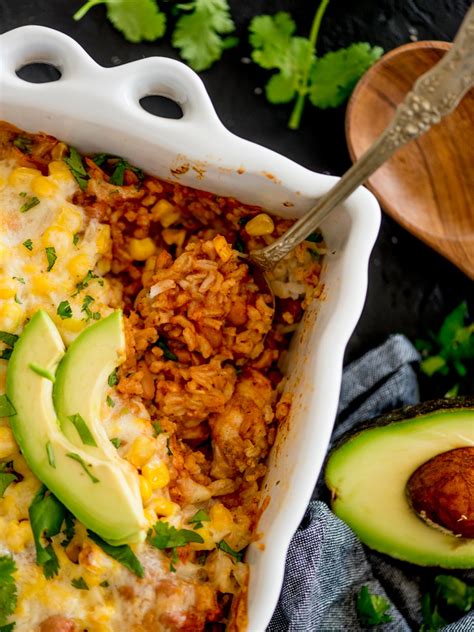 Easy Mexican Chicken And Rice Casserole One Pot Sweetly Splendid