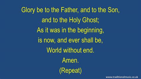 Glory Be To The Father Greatorex Hymn Lyrics Music Youtube