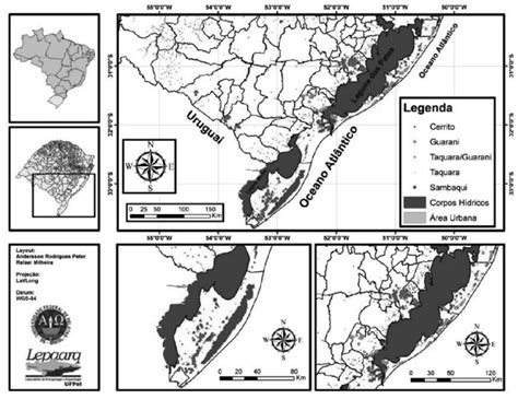 Mapa Da Região Sul Do Estado Do Rio Grande Do Sul Brasil Destaque Download Scientific Diagram