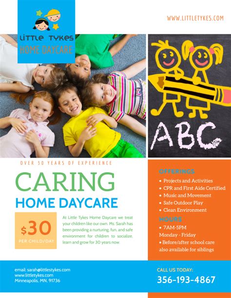 Caring Home Daycare Flyer Template Mycreativeshop