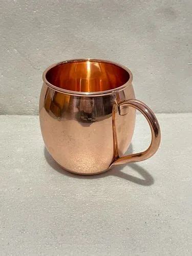 Pure Copper Plain Moscow Mule Mug With Copper Handle At Rs 230 Piece