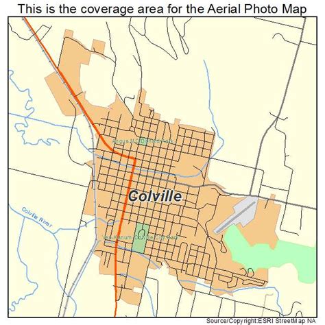 Aerial Photography Map of Colville, WA Washington