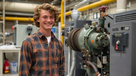 Premium Photo Smiling Industrial Engineer Headshot