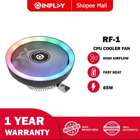 Inplay Rgb Cpu Pc Cooler Cooling Fan With Central Lighting 3pin For Desktop Amd And Intel