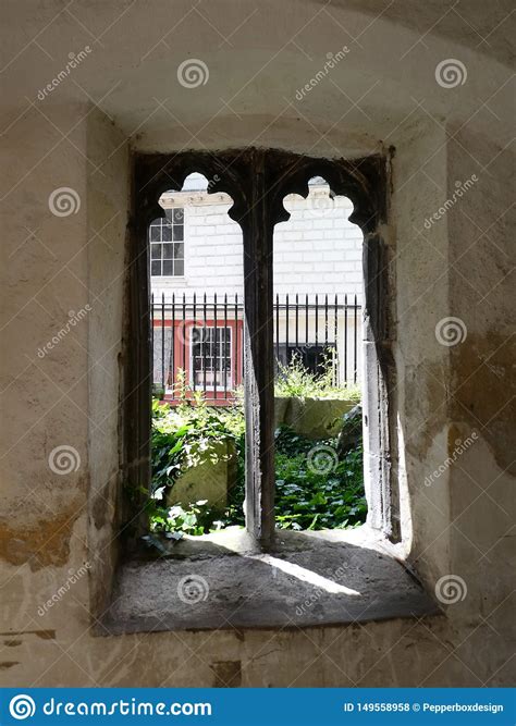 Ancient Church Window, Norwich, Norfolk, UK Stock Photo - Image of