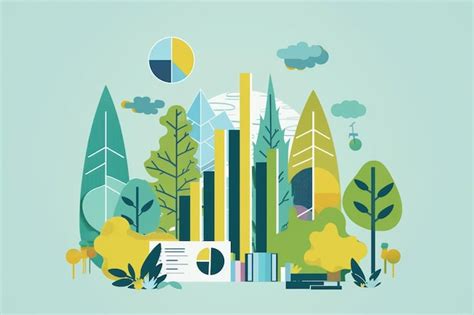 Sustainable Development Green Economy Concept Wallpaper Premium Ai