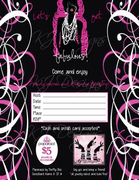 Jewelry Party Invitation Flyer Style Generic By Kjdesignsshop