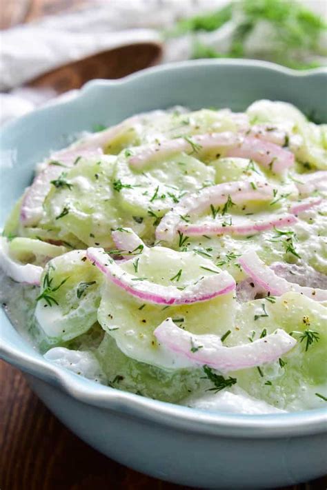 Creamy Cucumber Salad Lemon Tree Dwelling