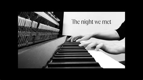 LORD HURON - The Night we met (piano cover) - YouTube