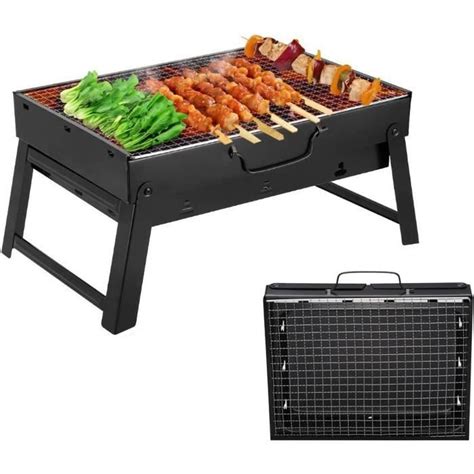 Roimoe Barbecue Portable Petit Barbecue Charbon De Table Pliable Pour