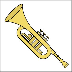 Clip Art: Trumpet Color – Abcteach