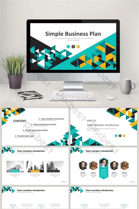 Segitiga Kreatif Template Ppt Rencana Bisnis Sederhana Powerpoint Pptx Unduhan Gratis Pikbest