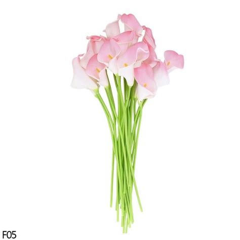 Fleur De Lys Calla Artificielle Pi Ces Blanc Rose Toucher R El