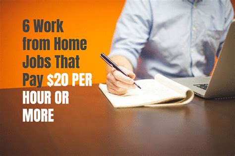 6 Work From Home Jobs That Pay You 20 Per Hour Or More Self Made Success