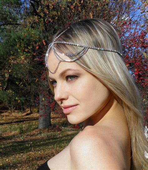 Wedding Headpiece Goddess Headpiece Chain Gold Headpiece Bridal BOHO