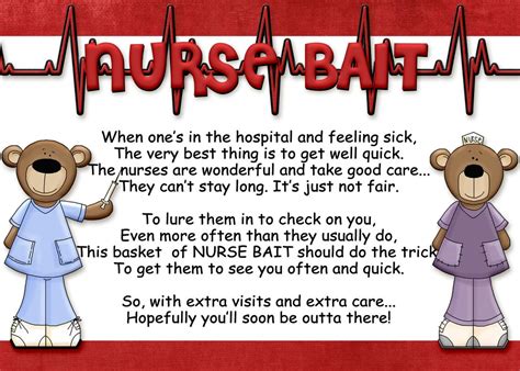 Nurse Bait Hospital T Basket Card Poem Etsy