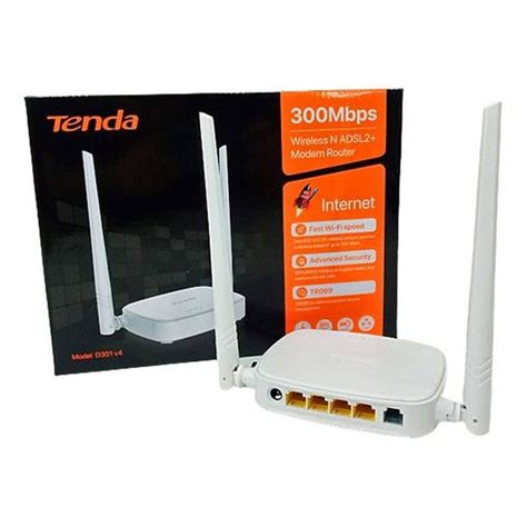 tenda D301 V4 300 Mbps Modem Adsl 2+ Routeur WiFi 802.11n // 4 Port ...
