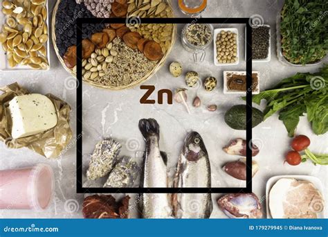 Sources of Foods with Zinc Minerals Stock Image - Image of diet, nuts ...