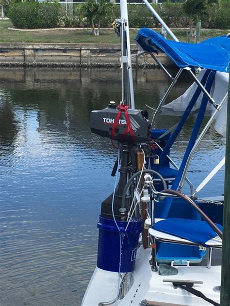 Anyone Ever Mount A Dinghy Outboard Motor On A Stern Rail Mounting