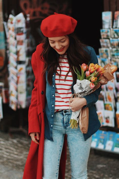 Outfit Stylevore Red Beret Outfit Fashion Accessory Street Fashion