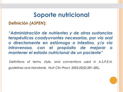 Nutrición enteral en el paciente quirúrgico PPT