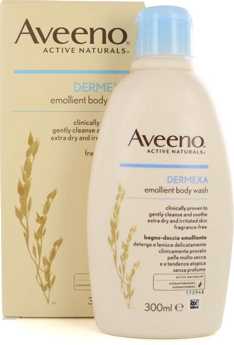 Aveeno Active Naturals Dermexa Emollient Body Wash 300 Ml Voor Zeer Droge En