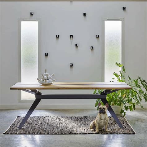 Table BROOKS style indus bois métal VAZARD home