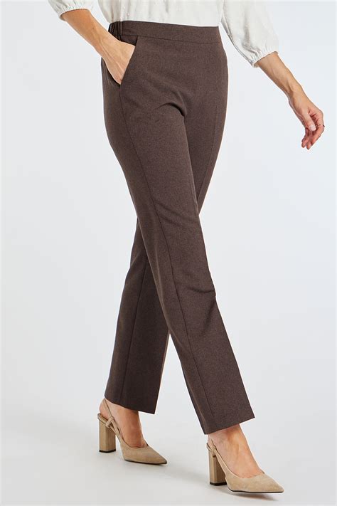 Straight Leg Pull On Elasticated Trousers Bonmarché