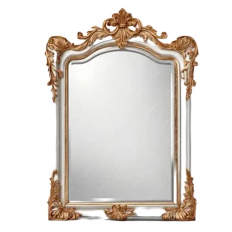 Premium Photo | A gold framed mirror with a gold frame with a gold frame