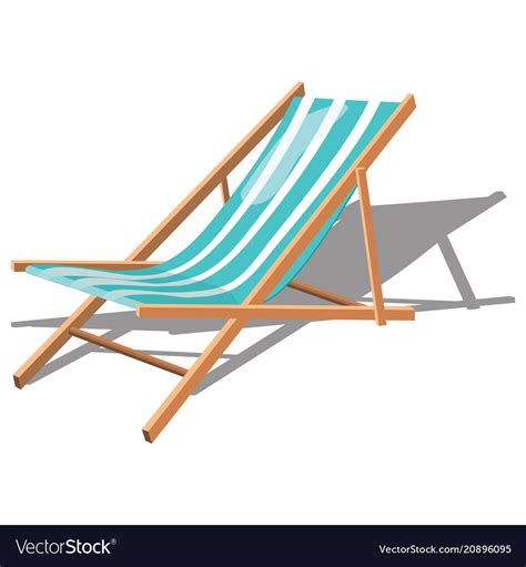 Cartoon Chaise Longue For The Beach Royalty Free Vector