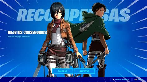 Trailer De Las Nuevas Skin Levi Y Mikasa De Attack On Titan En Fortnite Youtube